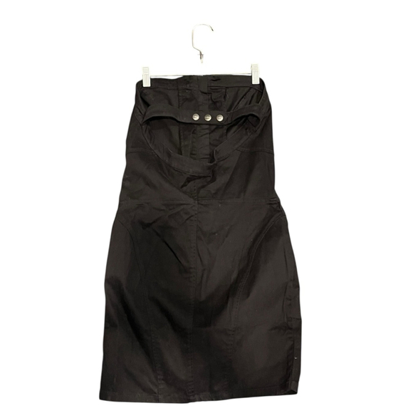 Diesel Strapless Black Dress Women's Size Medium Cotton Blend Zippers Open Back - Picture 4 of 6